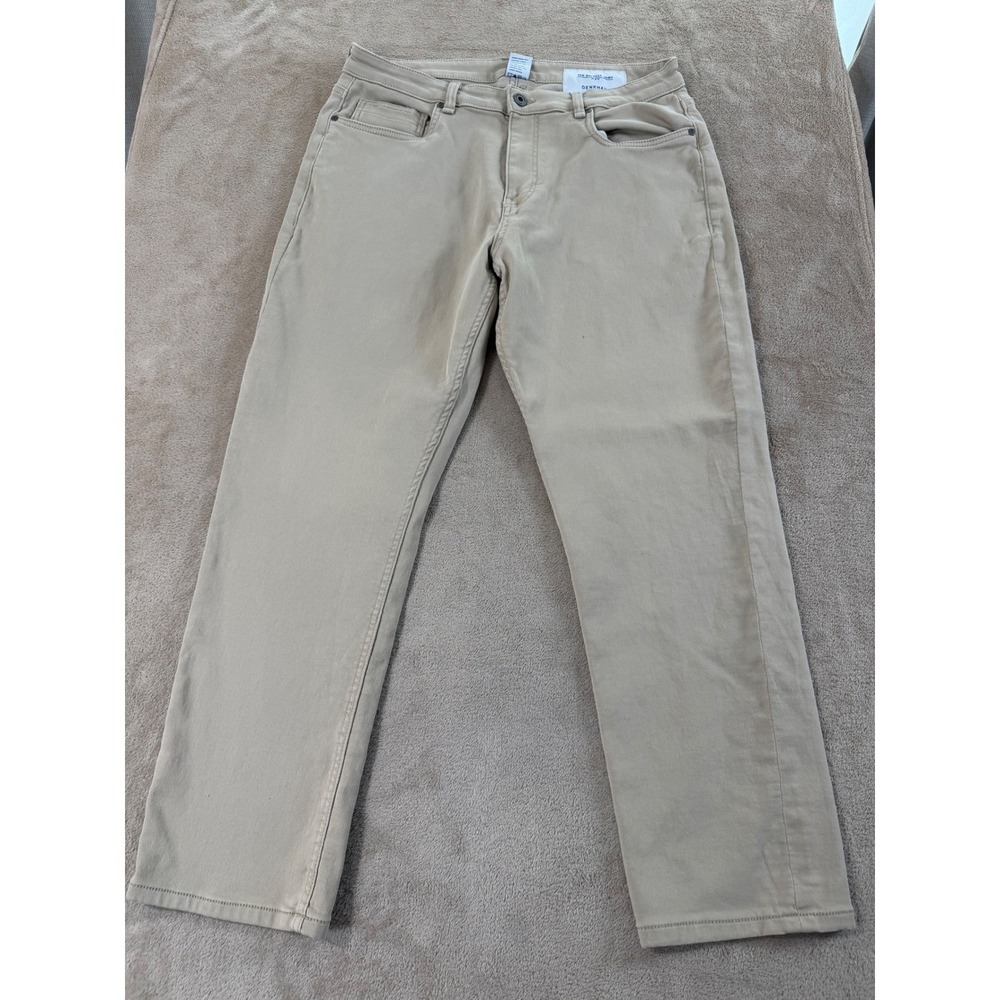 The Perfect Jean NYC Denkhaki Athletic fit Pants Men's Size 36 Beige Stretch EUC